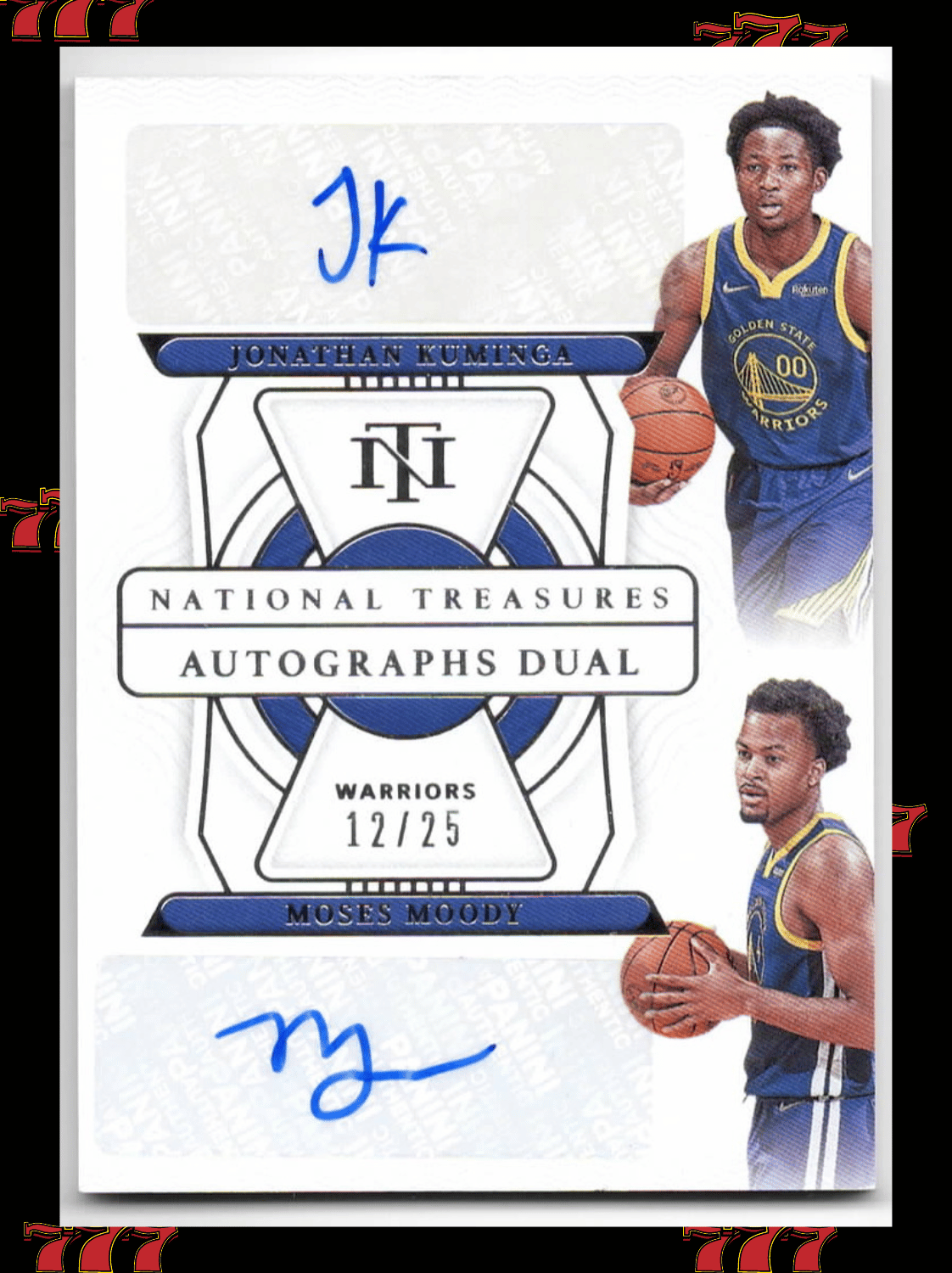 Jonathan Kuminga Moses Moody 2021-22 National Treasures Dual